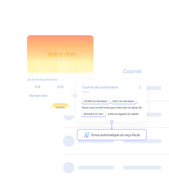Simplifiez l'expérience de vos donateurs et contributeurs