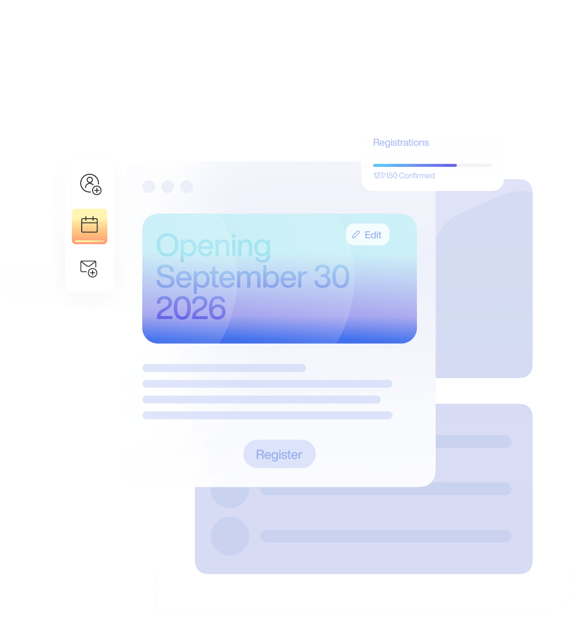 Organise high-value events