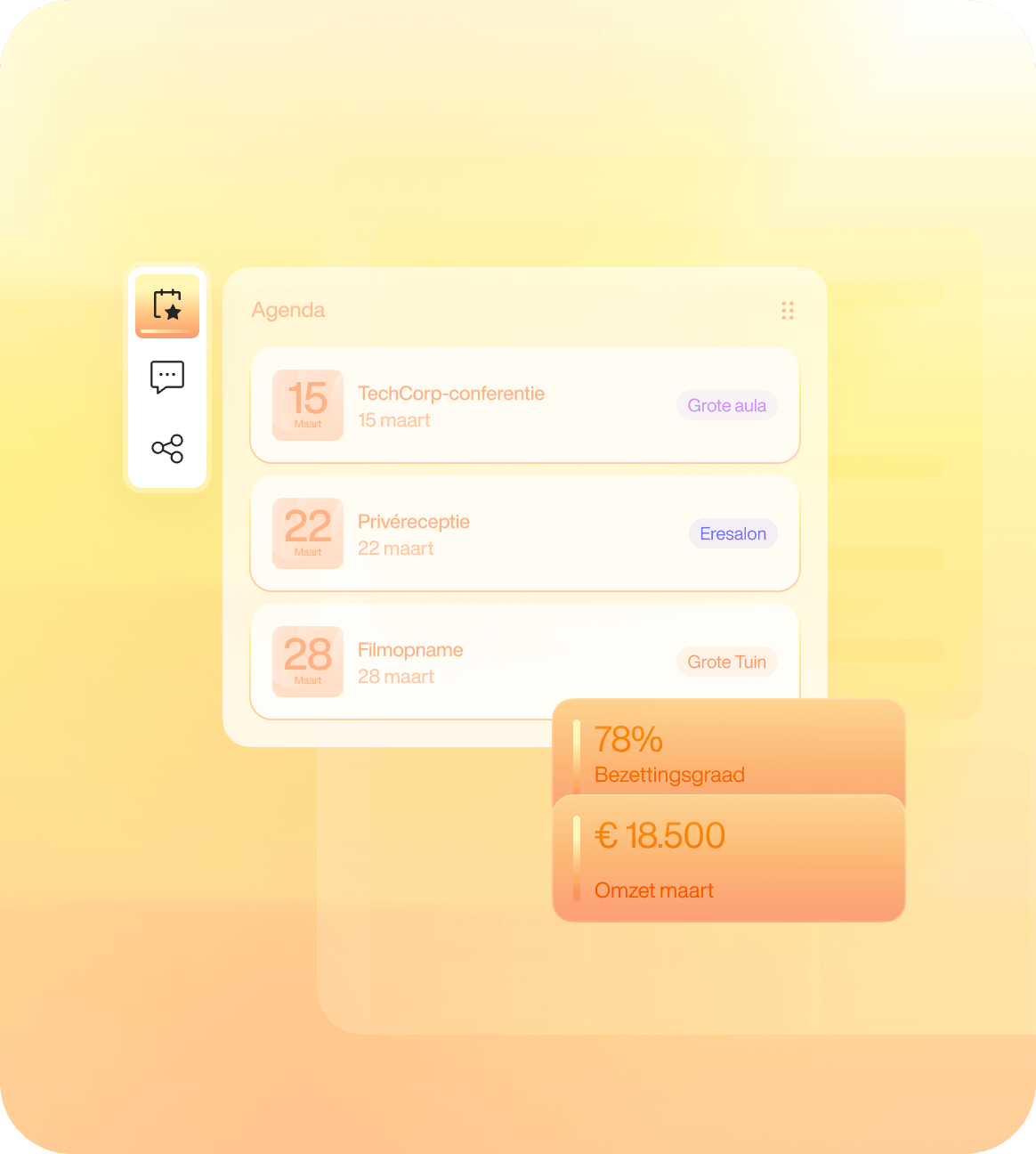 Evenementen organiseren & ruimtes verhuren