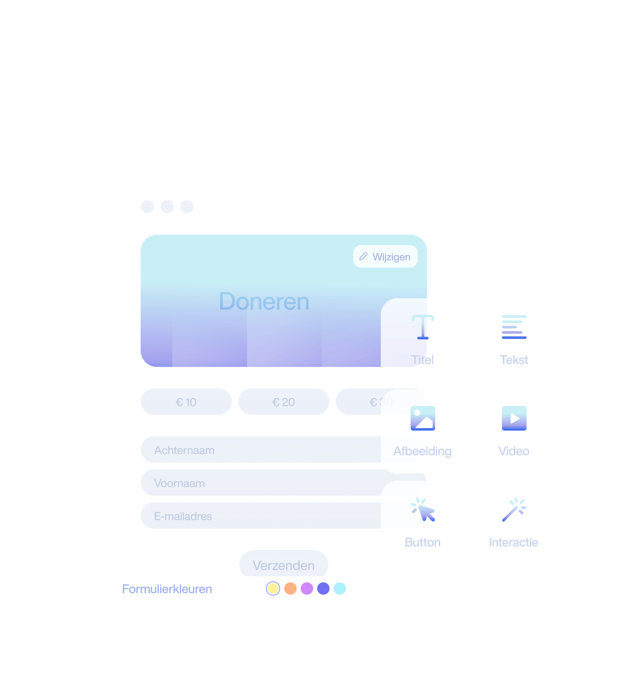 Creëer donatieformulieren naar jouw beeld