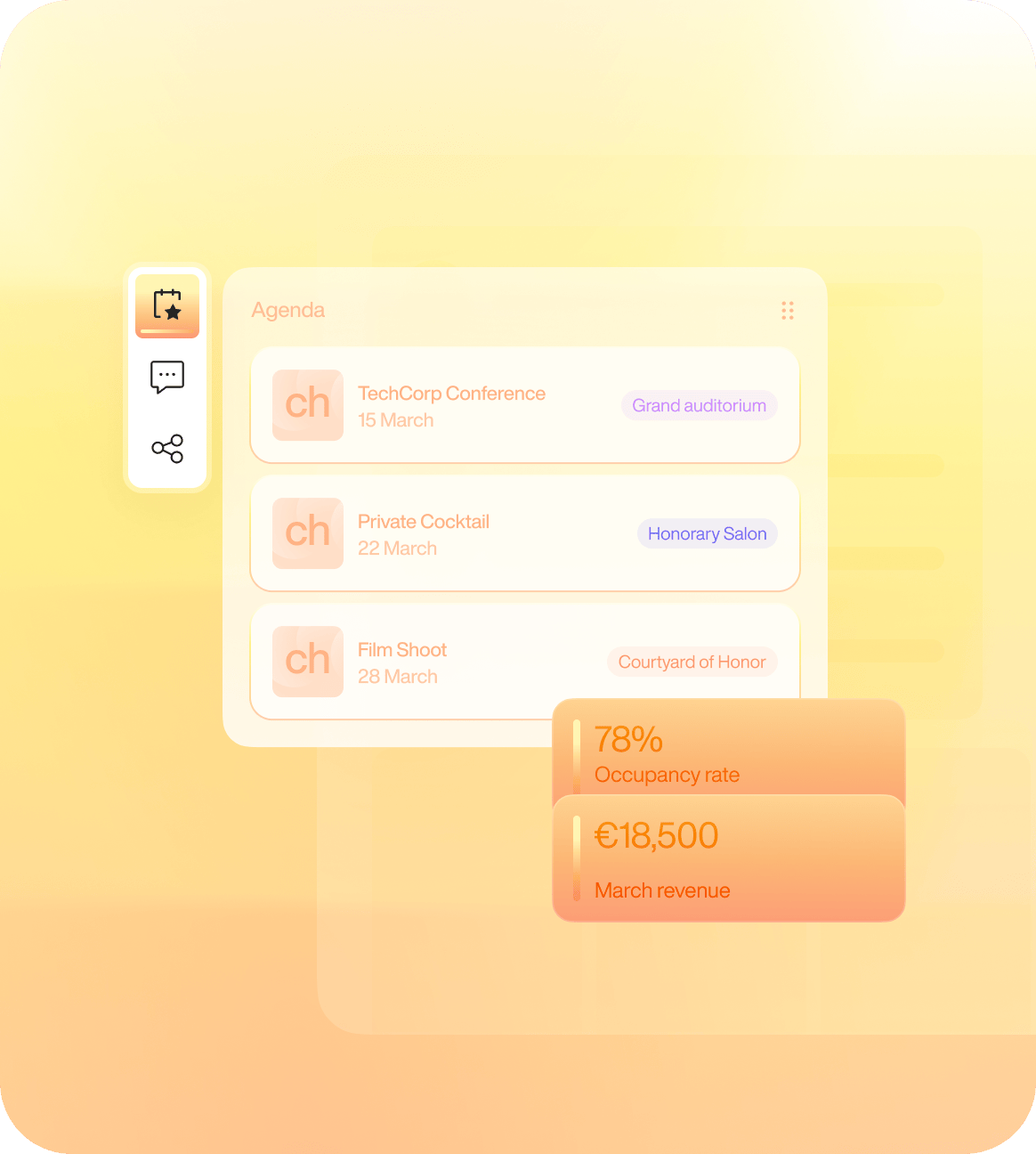 Space rental and revenue diversification