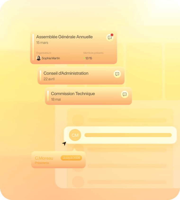 Pilotage des événements et instances